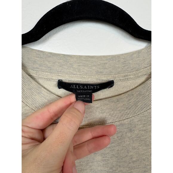 All Saints Seaside Marl Crewneck Pullover Relaxed Sweater Medium - Picture 4 of 5